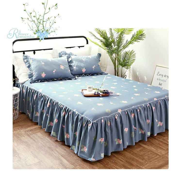 ins Bắc Âu bông bụi mảnh giường rắn váy tấm trượt khăn trải giường Hàn Quốc 1,5m bông giường bìa 1,8 m - Váy Petti