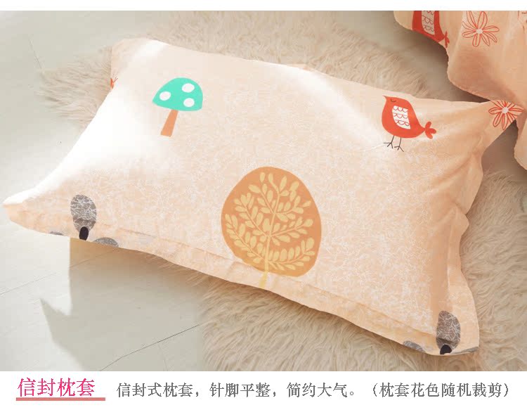 Phim hoạt hình 100% cotton giường loại cotton đơn mảnh trải giường bọc góc giường đặt tấm chống trượt 1,5 / 1,8 / 2 mét váy giường khách sạn