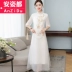 Mùa hè 2020 kiểu mới của phụ nữ Trung Quốc sườn xám hanfu phiên bản cải tiến váy giữa váy dài kiểu Trung Quốc - Váy dài