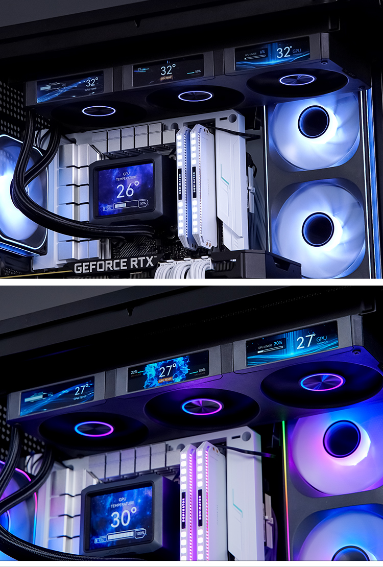 JONSBO乔思伯TF3-360SC屏显一体式水冷ARGB风扇电脑360水冷散热器插图17