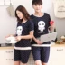 Couple Pyjama phân bón Hoa hậu Xia Tế Nam để tăng bãi ngắn tay chất béo pound MM200 của bộ đồ tracksuit lỏng bông