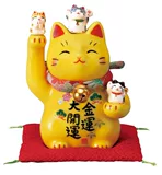 Подлинный японский фармацевт печь для стимулирования черно-желтого богатства желтая кошка черная кошка керамическое украшение подарки