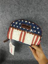 Foreign Trade Raw Single-Tailed Goods National Weathering Makeup Bag Large Capacity Canvas Handbag Large Number Personality Containing Bag