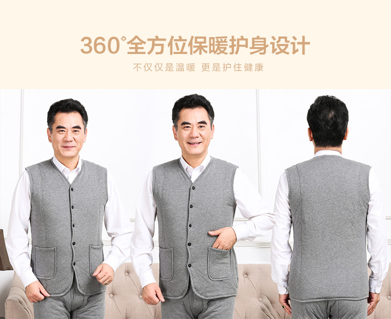 Trung niên và cao tuổi Áo cotton ấm áp ở Nam Cực áo khoác vest nam mỏng