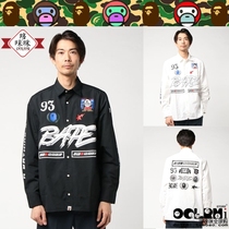 JAPAN BAPE MOTOR SPORT WIDE SHIRT RACING APE MAN MANS LONG SLEEVE SHIRT