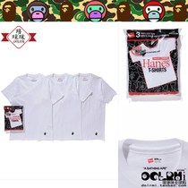 Japan BAPE X HANES 3p T-SHIRTS Heng Co-Name base shirt T-shirt Three Piece