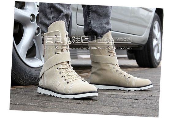 Giày cao cổ đế xuồng giúp tăng dáng trong mùa thu với giày bốt nam Giày da xu hướng bốt ngắn giầy cầu lông lining