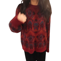Spring womens clothing 2024 new New Years greetings clothes New Years shirt red high-end super good-looking sweater for women winter