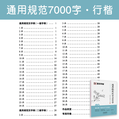【当当网 正版书籍】墨点行楷字帖练字荆霄鹏规范汉字7000字学生成人初学者临摹硬笔书法练字本