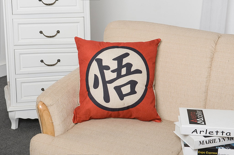 Bảy viên bi ăn trưa Đệm bóng Sun Wukong Cotton Xe Ô tô Đệm Rùa Bất tử Gối Văn phòng Eo tựa lưng Mat gối mền 2in1