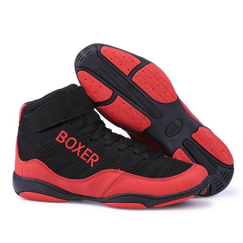 Day-Key Wrestling Shoes Boxing Fighting Martial Arts Training Fitness Non-Slip Children's Breathable Mesh Velcro