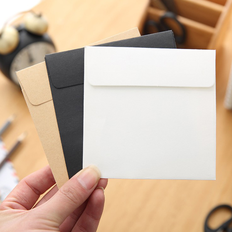 (Debris) Retro mini small envelopes 3 pieces into hand account square Western-style small kraft paper ins literature and art