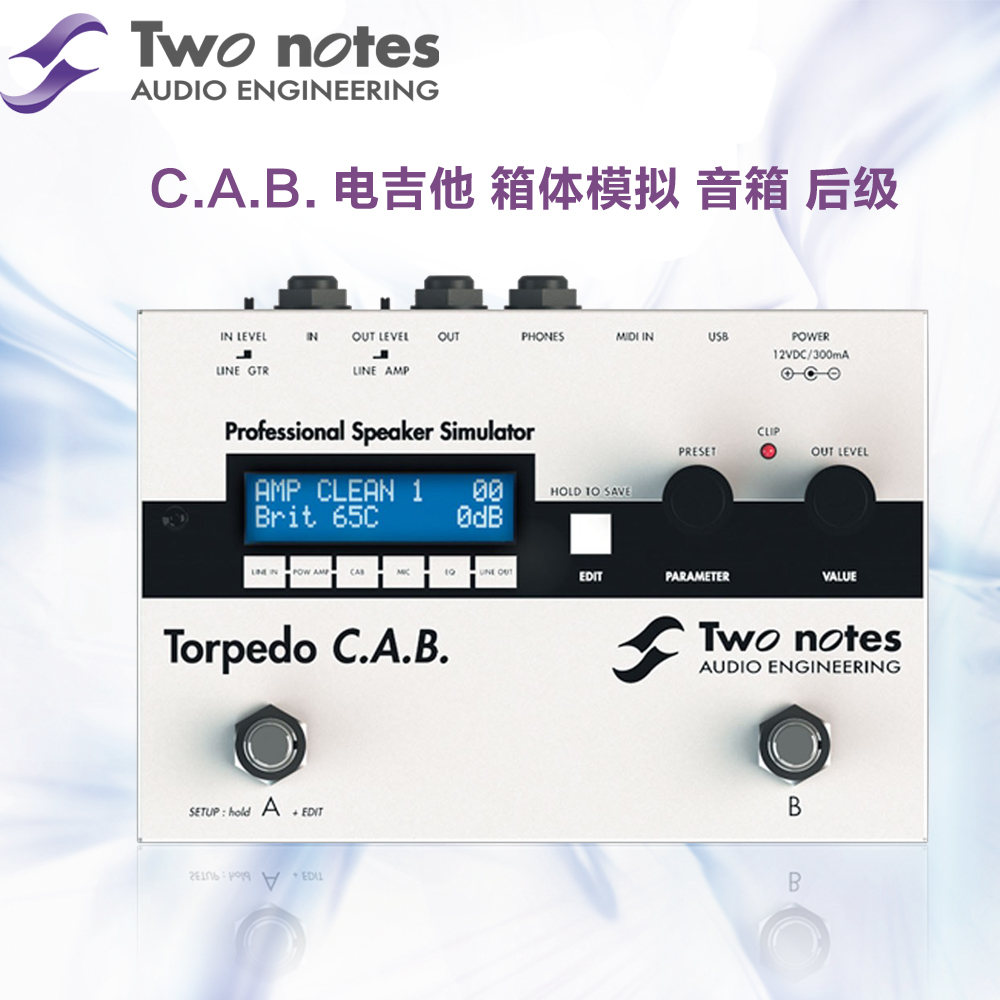Two Notes Torpedo Cab electric guitar cabinet analog speaker