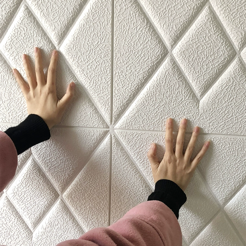 Giấy dán tường phòng ngủ tự dán ấm 3d dán tường ba chiều không thấm nước chống va chạm túi mềm phòng khách TV dán tường trang trí - TV