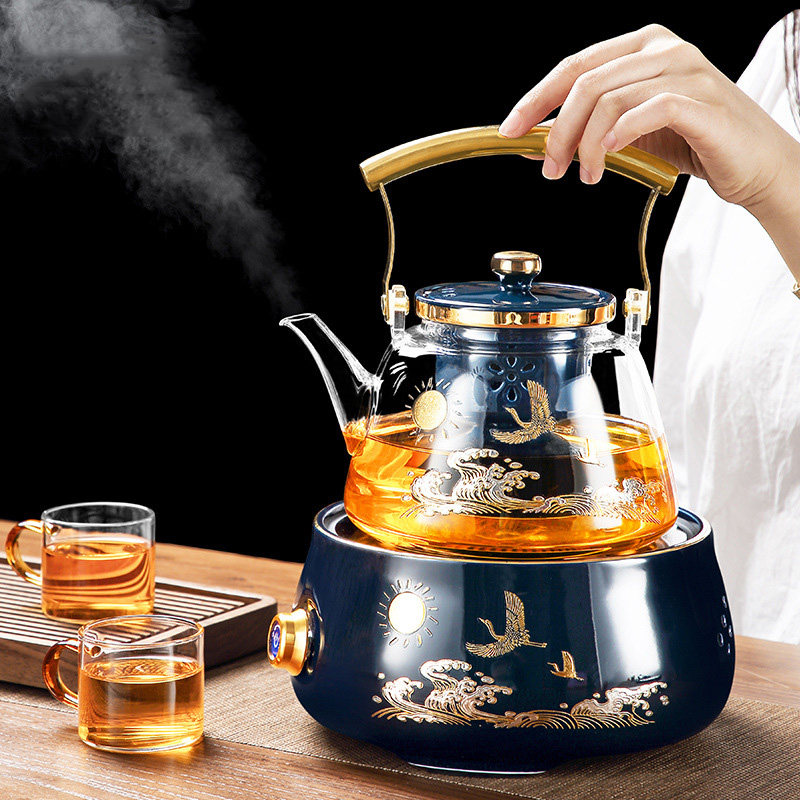 Total Good Department Store BLUE FAIRY CRANE TEAPOT FULLY AUTOMATIC STEAM COOKING TEA APPARATUS FOR HOME COOKING TEA FURNACE AUTOMATIC POWER CUT ELECTRIC POTTERY FURNACE -TAOBAO