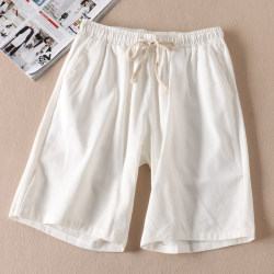 Clearance~Cotton and linen straight-leg trousers for women in summer, versatile, slimming, elastic waist, solid color casual pants for outer wear A577