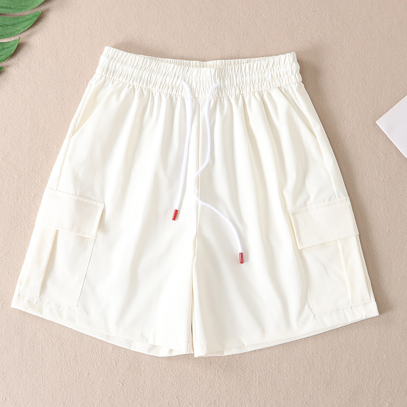 休闲时尚大口袋工装短裤女夏百搭高腰显瘦韩版运动五分裤 X47详情7