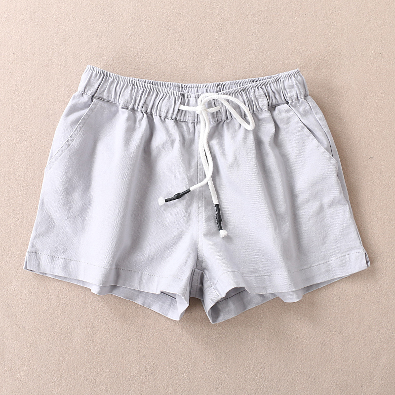 Chất lượng khen ngợi phiên bản của các loại mùa hè đàn hồi eo nghệ thuật quần short hoang dã mỏng quần chân rộng WB3239-3236 quần sọt kaki nữ