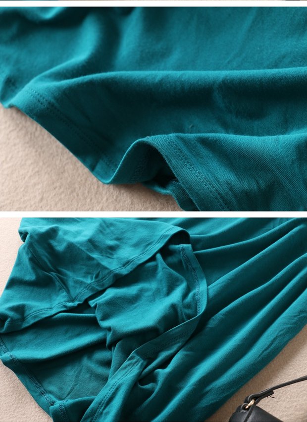 Dây đeo lưng backless Mùa hè dài phần dài Áo thun nữ tay ngắn kích thước lớn A276-277 quần mặc trong váy