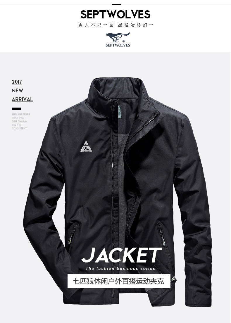 Blouson homme SEPTWOLVES    manches longues en Polyester - Ref 3118039 Image 7