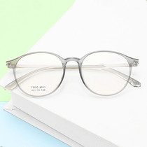 Round eye protection men and women retro degree big frame students myopia glasses anti-blue light flat finished products 0-600 degrees