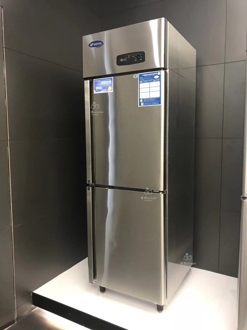 Yindu stainless steel refrigerator commercial two-door vertical refrigerator refrigerator dining room kitchen fresh-keeping cabinet freezer copper tube