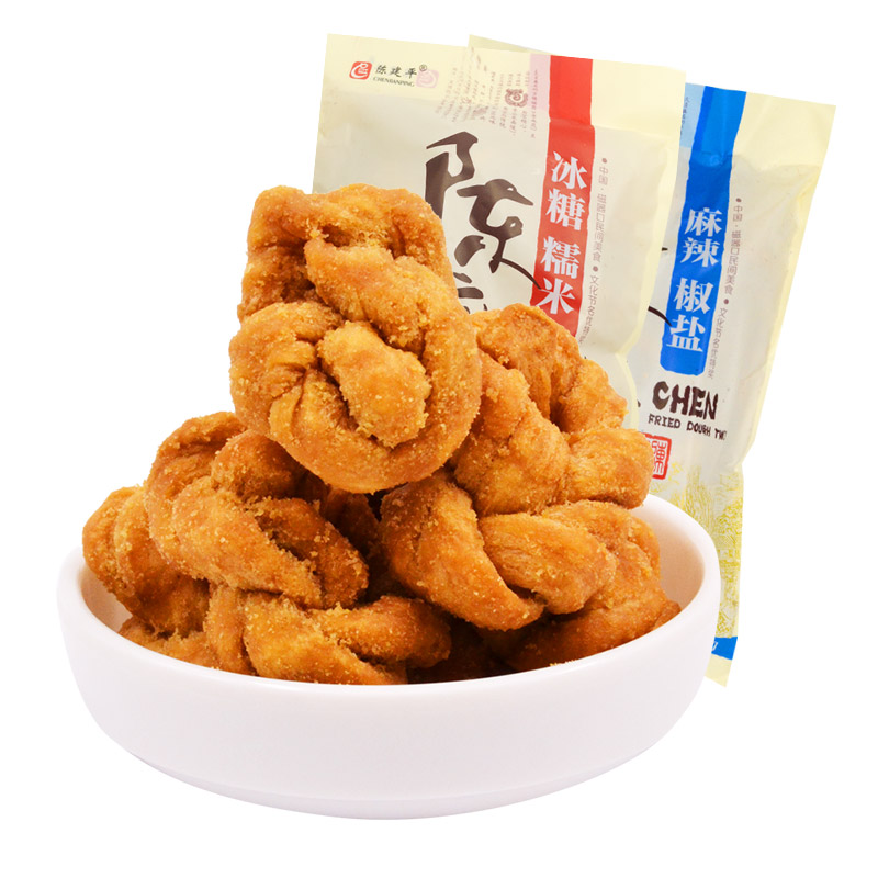 陈建平麻花冰糖糯米麻辣椒盐味500g*2重庆磁