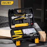 Deli Network Crystal Head The Lige Pliers 10 -peece Network Cable Cable Box Set Set DL380110