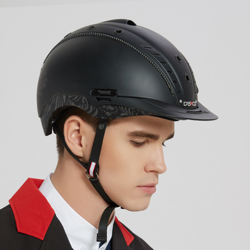 Germany CASCO equestrian helmet Black riding helmet breathable hole comfortable safety horse helmet knight equipment protective gear