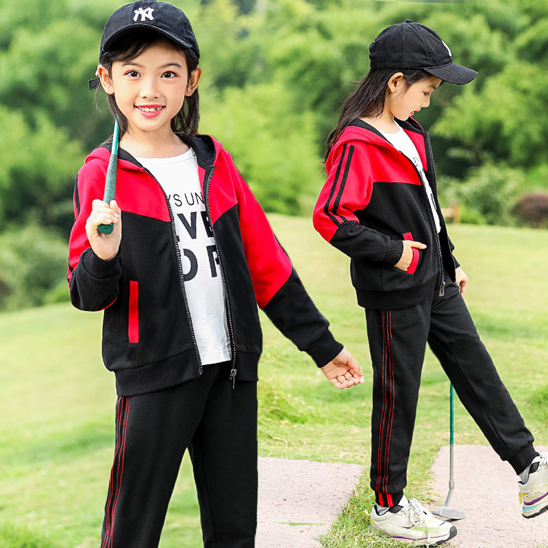 Korean version of children's and girls' baby 2020 spring and summer new models in big children and little girls fashion Western style three-piece suit tide