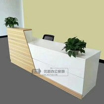 Zhengzhou manufacturers direct sales custom company reception reception desk reception desk simple modern network red bar table