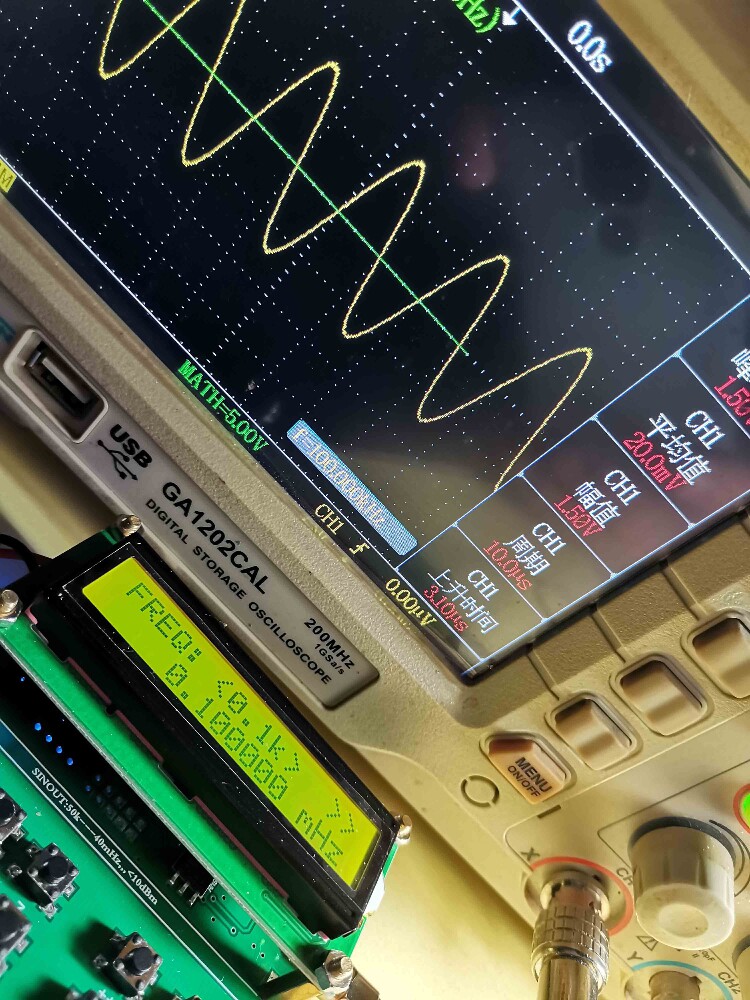 AD9834 VFO source 0.05mHz--40mHz simple signal source Sine wave DDS Signal gener