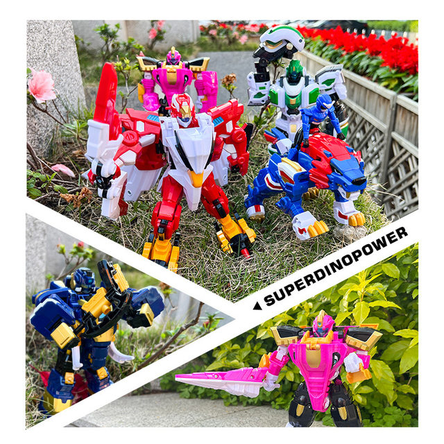 Mini Agent Team Super Dinosaur Beast King Power Fusion Transformation Machine Toy Children's King Kong Mecha Boy