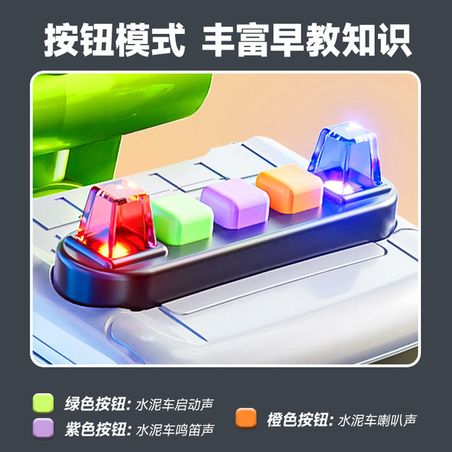 Ruijuesi's Popular Construction Vehicle Model Toy Children's Inertial Dump Truck Boys' Educational Story Early Education Machine