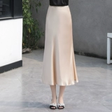 Легкая роскошная богиня фанат сатита кожа юбка кожа лепешка юбка для знаменитостей