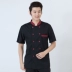 áo đầu bếp nam Quần áo đầu bếp ngắn tay mùa hè lưới thoáng khí áo liền quần đầu bếp mỏng phần quần áo bếp nhà hàng tây quần áo bếp áo bếp nhà hàng áo bếp nữ 