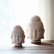 Qian Mu Enn Buddha head ceramic aromatherapy ornaments Buddha storage tank IKEA decoration ornaments Buddha decoration products