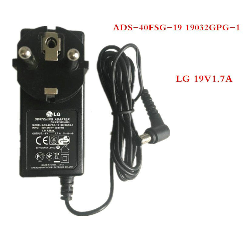 Brand New Lg 19V1.7A Power Adapter Lcap26A-E Ads-40Fsg-19 Ad2138S20 European Standard
