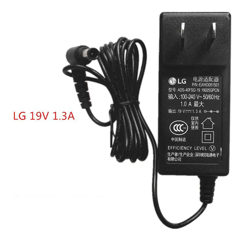 LG E2242CA19V1.3A1.7A1.2A Power Adapter ADS-40FSG-19 ADS-25FSF-19
