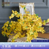 Jasmine flower set fake flower imitation flower indoor living room decoration Flower Bouquet decoration silk flower arrangement