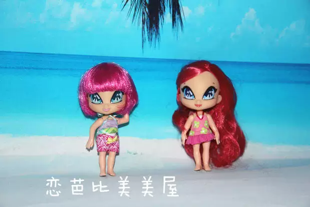 Мини-кукла (Bandai) в стиле WinX Q-версии с крылышками, 9 см, варианты розовый/красный