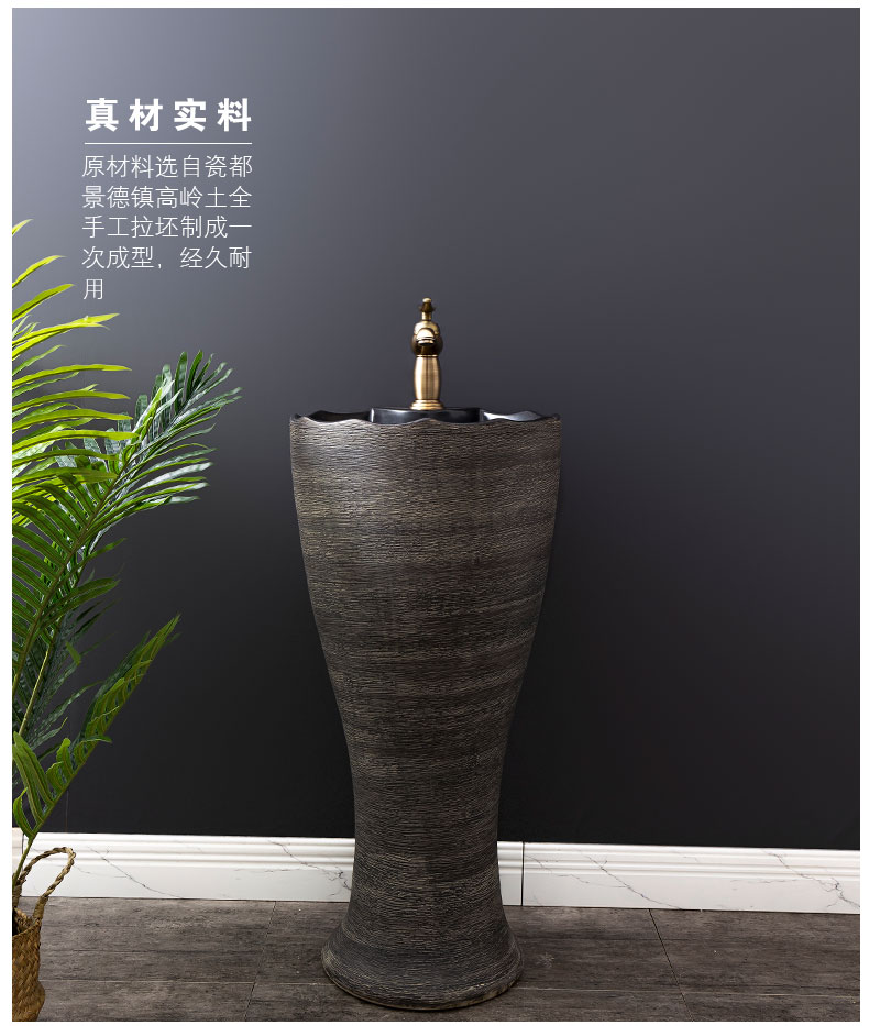 Ceramic basin floor balcony is suing the lavatory retro column pillar household toilet lavabo