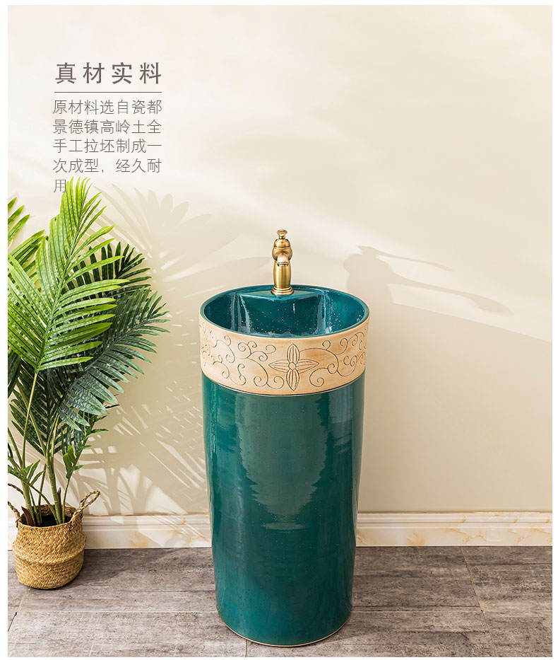 Ceramic lavatory basin balcony floor pillar lavabo toilet basin of is suing household one column 6