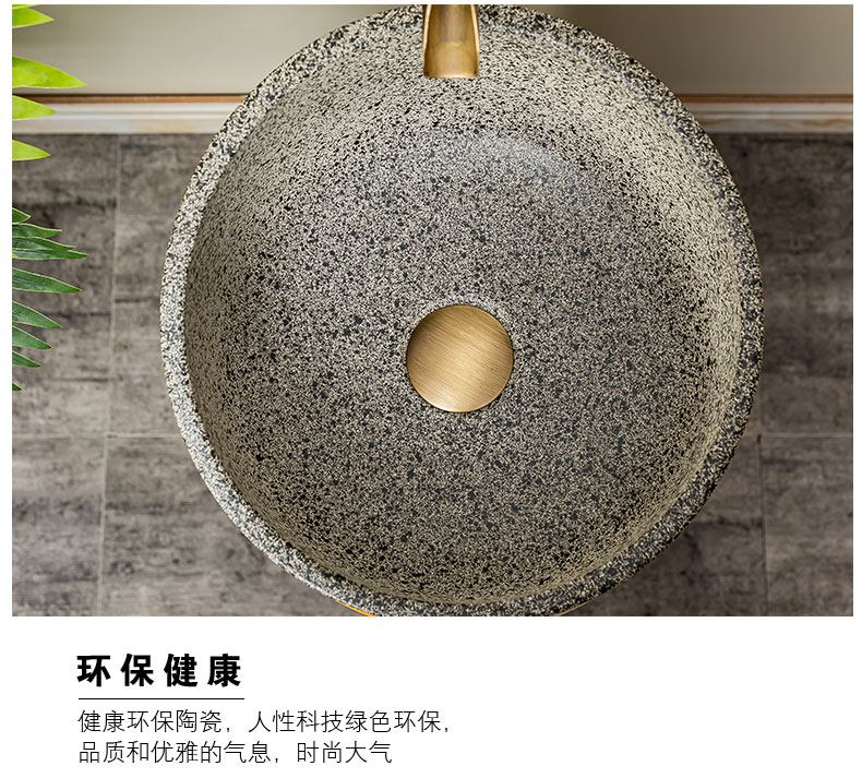 Pillar lavabo courtyard pool floor integrated basin balcony column basin ceramic lavatory toilet 4