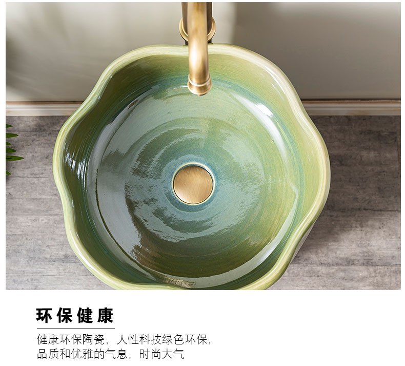 Ceramic column basin one is suing courtyard floor type washs a face basin sink pillar lavabo Chinese style household