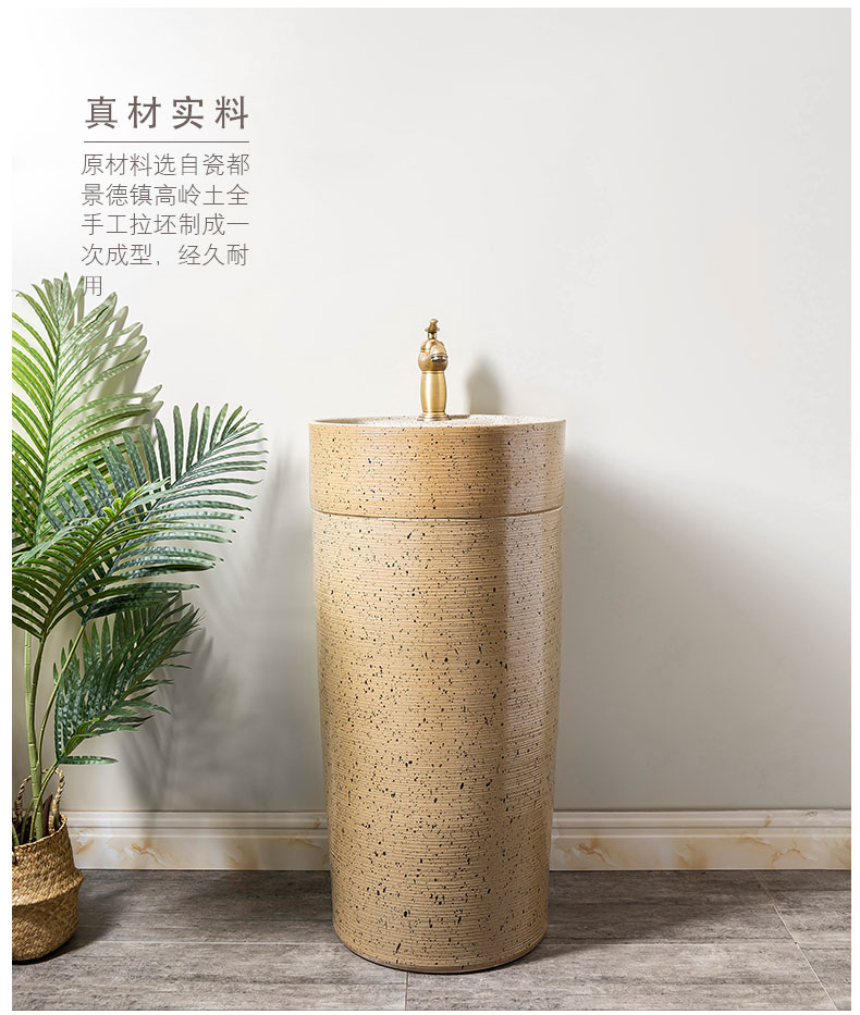 Ceramic column basin restoring ancient ways of household toilet lavatory basin sink balcony is suing floor one column 5