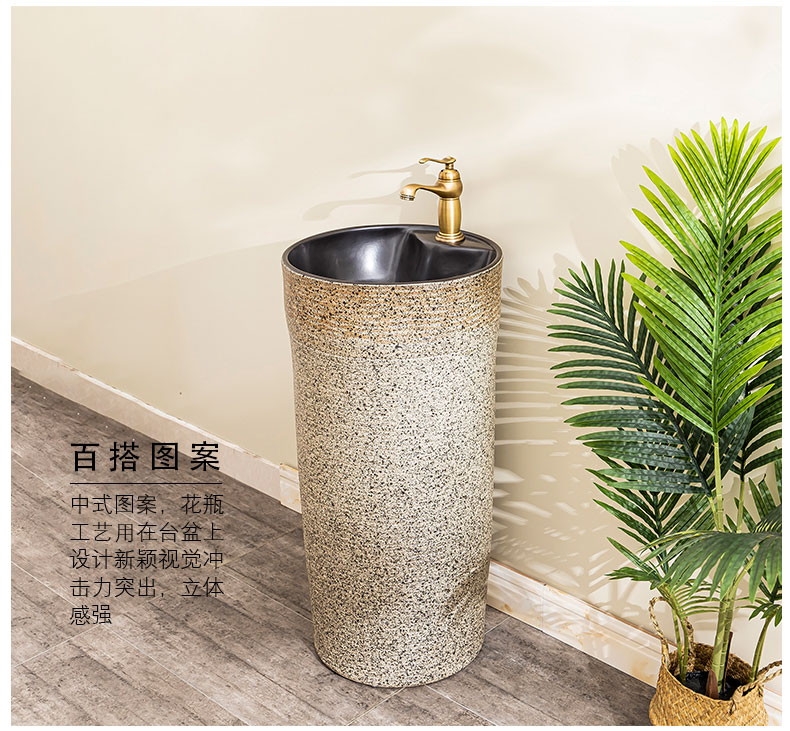 Floor pillar lavabo toilet ceramic lavatory basin balcony is suing the home a whole basin of 12