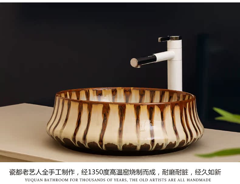 Stage basin balcony home for wash basin sink basin ceramic toilet lavatory circle of European art