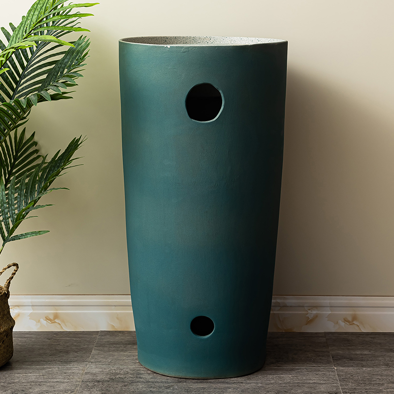 Basin of pillar type lavatory balcony column restoring ancient ways of household toilet lavabo Basin ceramic floor 3