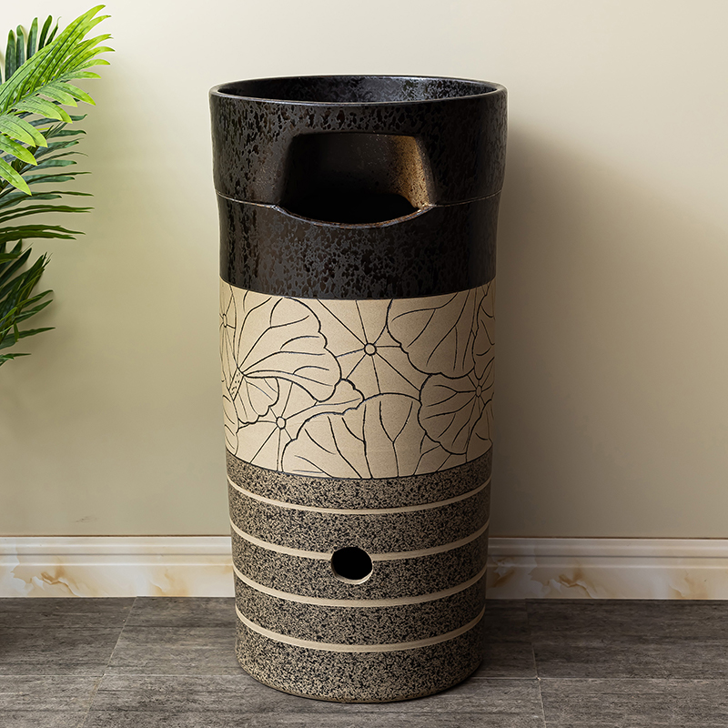 Basin of pillar type lavatory balcony column restoring ancient ways of household ceramic floor type of toilet stage Basin sink